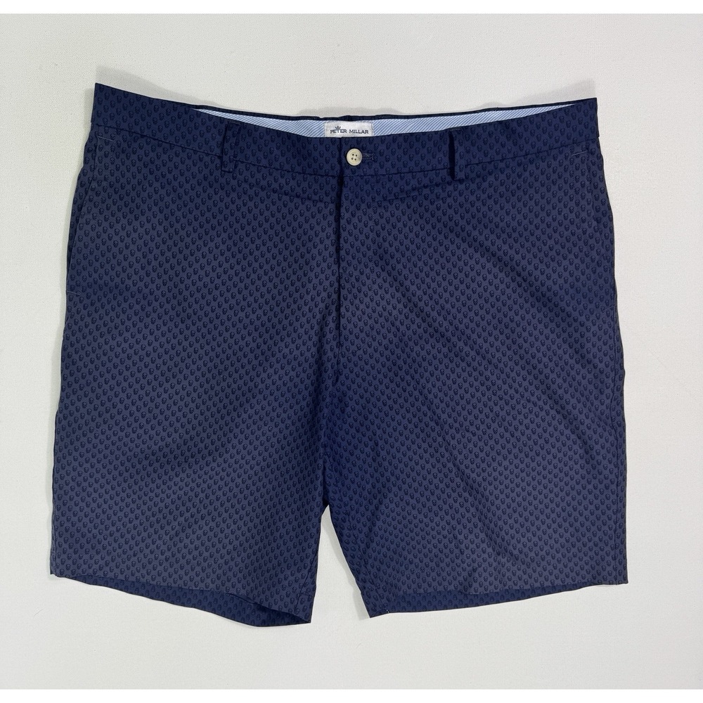 Peter Millar Golf Performance Shorts Men’s 38 (40x9) Skulls All Over Print Navy